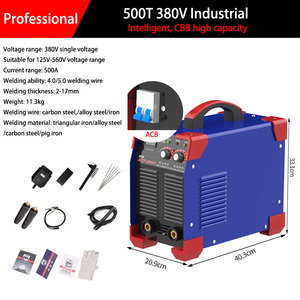 Outils électriques industriels, machine à souder portable MIG/MMA/TIG/Arc Igbt 400/500A Ac, fil de cuivre - Product Image 1