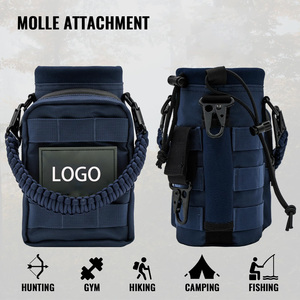 Durable Multi-Function Sports Tactical <b>Water</b> Bottle <b>Pouch</b> with MOLLE Attachment for Outdoor Adventures - Product Image 3