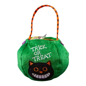 Halloween doce saco bonito personalidade decoração portátil abóbora jardim de infância crianças cena layout presente saco pano saco