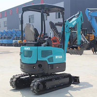 Excavator Mini Crawler Kompak RUNTX 2 Ton dengan Pisau Dozer & Kanopi