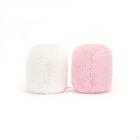 Jelly Cat - Jouets en peluche de la série Amuseables - Peluches en forme de guimauves roses et blanches - Cadeau idéal pour un anniversaire