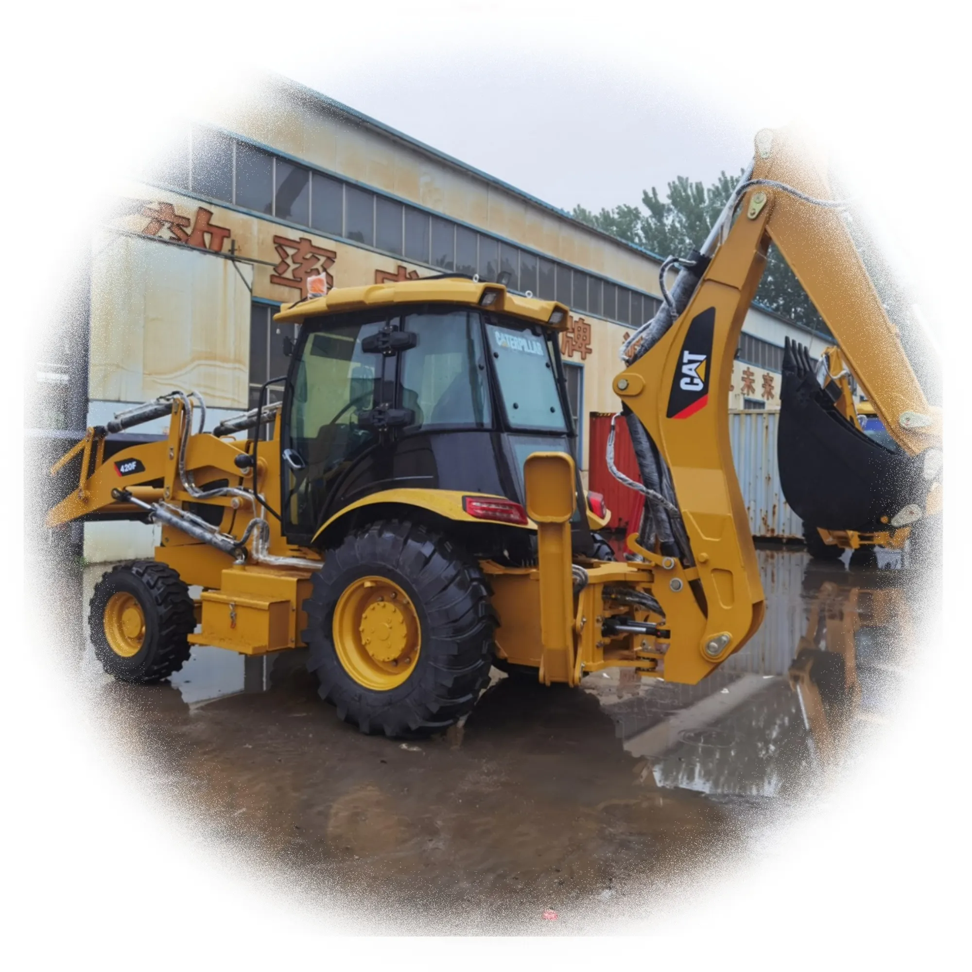 Tình trạng tốt 2020 năm 800 giờ 90% 100% mới đã sẵn sàng sử dụng Sâu Bướm backhoe loader mèo 420f lật