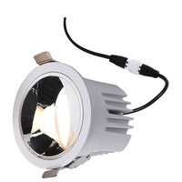 Plafonnier LED encastré COB anti-éblouissement, polarisé, en aluminium, asymétrique, rond, pour éclairage de fond et spots