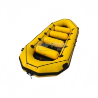 Bateau de rivière gonflable pas cher de 480 cm, robuste, à double fond, pour 11 personnes, avec casques et pagaies