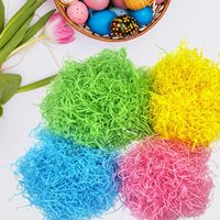 Papier de remplissage en raphia de qualité supérieure pour paniers-cadeaux, idéal pour la décoration de fêtes de Pâques, les mariages et les anniversaires, pour le remplissage de paniers et l'emballage.
