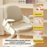Chaise d'étude ergonomique moderne pour enfants avec support de posture certifié EN 1729, en plastique, pour la maison, l'école, la salle de sport et le salon