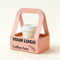 Boîte en carton personnalisée pour boissons de restaurant, boîte à lait avec porte-gobelets, contenants stériles à café à emporter avec robinet