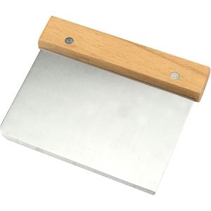 Food Grade Stainless Steel Dough Scraper Cutter with Wood Handle Dishwasher Safe Baking <b>Tool</b> - Product Image 1
