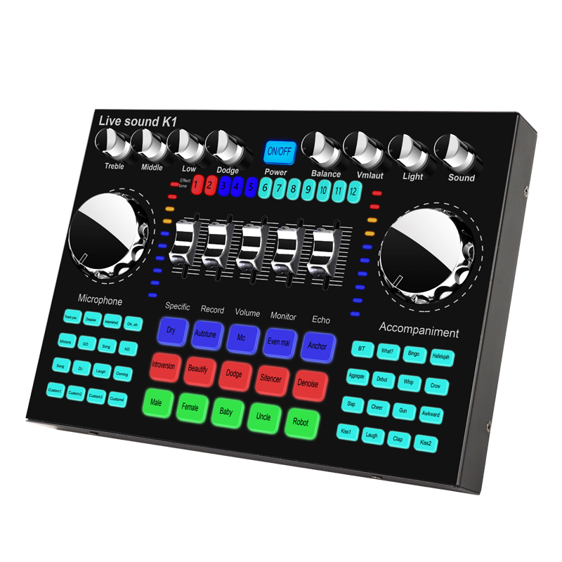 High Quality Recording Studio Audio Interface Live USB External Sound Card Voice Charger