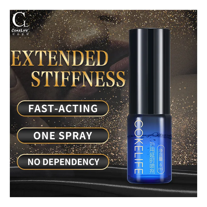CokeLife 6 hours Valid Aircraft Cup Natural Herbal Lubricant Gel Sex Timing Spray For Men High Quality