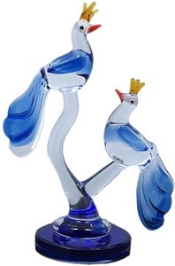 Dôme en verre soufflé artisanal coloré, mini-monde en verre, thème animalier, décoration intérieure pour couple, Pâques, Noël, Rajasthan - Product Image 3