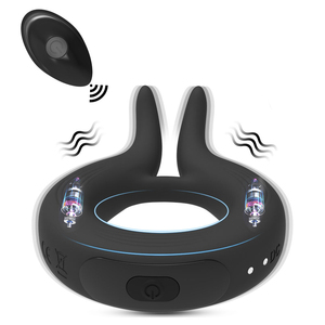Fernbedienung Vibrator Cockring Vibrierende Doppel-Penis ringe Männliche Verzögerung Ejakulation Adult Toys Stimulators Sexspielzeug für Männer - Product Image 1