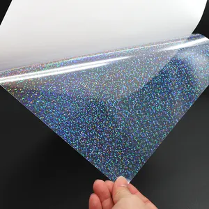 Prism Holographic Transparent Self Adhesive Vinyl Overlay Film A4 Sheet  Sticker