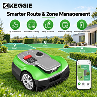 Tondeuse robot KEGGIE CE RoHS avec caméra, 3000m², 4.0Ah, largeur de coupe 22cm, hauteur de coupe 25-60mm, 8 niveaux de réglage, cartographie WiFi, IPX5, 60dB
