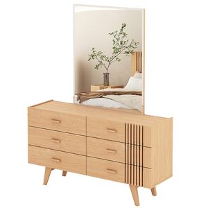 Juegos de muebles de dormitorio para apartamento NOVA Resort, cama King Size, camas dobles de estilo escandinavo, marco de cama con plataforma de madera maciza de roble - Product Image 6