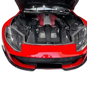 Accessoires intérieurs en fibre de carbone sèche pour Ferrari 812 ; Cache-moteur ; Décoration du capot moteur - Product Image 1