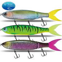 Matériel de pêche japonais en acier inoxydable multi-sections, appât vivant imprimé Luya, coulant/flottant, 370 mm, pour la perche à bouche dorée de la baie