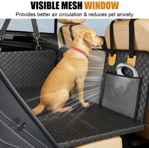 Premium Pet Car <span class=keywords><strong>Hammock</strong></span>-Protector de asiento de vehículo reforzado de 8 secciones, antideslizante y resistente a la masticación para accesorios de viaje para perros - Product Image 4