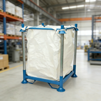 Palette empilable en acier galvanisé robuste et détachable pour entrepôt, compatible chariot élévateur industriel