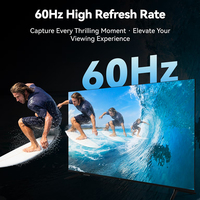 Téléviseur LED intelligent 4K UHD VIDAA sans cadre, 65, 75, 85, 100 pouces, avec WIFI, Bluetooth, HDR, pour la maison et l'hôtel, fabrication OEM ODM.