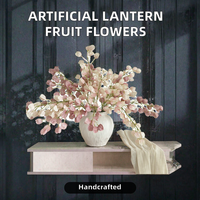 Lanterne artificielle réaliste en soie, fleurs et fruits, faite à la main, moderne, légère, imperméable, durable, décoration murale suspendue pour mariage