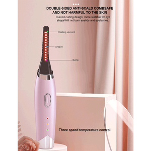 เครื่องดัด<span class=keywords><strong>ขนตา</strong></span>ไฟฟ้าแบบพกพา ชาร์จผ่าน USB ความร้อนเร็ว แบตเตอรี่ 200mAh ปรับอุณหภูมิได้ 3 ระดับ ใช้งานได้ยาวนาน - Product Image 3