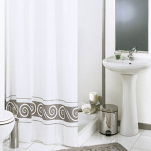 Modern 180x200cm Peva Shower <b>Curtain</b> <b>PVC</b> and PEVA Water-Proof Fabric with Curl Design for Christmas Holiday - Product Image 1