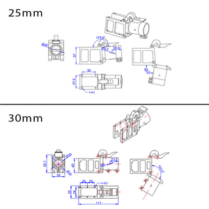 RJXHOBBY Abrazadera de Tubo de Brazo de Dron Plegable de Aleación de Aluminio, Conector Adaptador de Placa Central RJX3198 25mm/30mm - Product Image 6