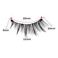 OEM/ODM Faux cils magnétiques forts en cheveux synthétiques, cils naturels légers, sans colle, ensemble de faux cils réutilisables