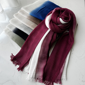 Prêt à expédier été respirant mode Super doux voyage voile léger glands châle Texture sale teint Ombre rides Hijab - Product Image 3