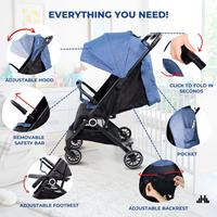 Venta caliente plegable y transportable cesta ruedas Cochecitos de bebé para 0-36 meses bebés