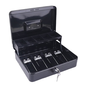 Cá Nhân Hiện Đại kim loại tiền xu Khay tiền hộp tiền mặt với khóa Key 4 Bill 5 Coin mini ngăn kéo tiền mặt - Product Image 3