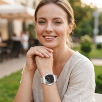Montre connectée pour femme 2026 avec écran AMOLED 1,19 pouces, appels Bluetooth, réveil, suivi de santé féminine, montres intelligentes personnalisables directement de l'usine