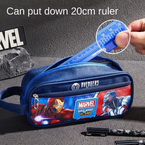 Nouvelle <span class=keywords><strong>trousse</strong></span> à crayons double couche imprimée Marvel Spider-Man, grande capacité, en cuir, pour enfants, résistante à la saleté - Product Image 3