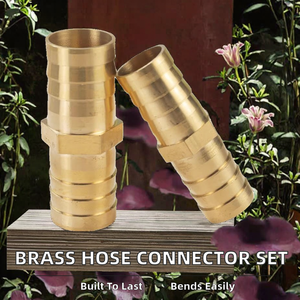 Tuyau de jardin flexible en laiton et connecteur, disponible en tailles d'un pouce, de trois quarts d'un pouce et d'un demi-pouce - Product Image 4