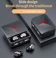 Écouteurs Intra-Auriculaires TWS M90 Pro Sans Fil, Réduction de Bruit, Gaming et Sport, Avec Banque d'Alimentation