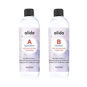 Набор из прозрачной эпоксидной смолы с отвердителем 16 унций-прозрачное искусство и рукоделие, литье из двух частей-включает мерный стакан, деревянные палочки - Product Image 1