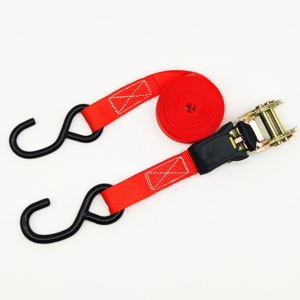 Sangle <span class=keywords><strong>à</strong></span> <span class=keywords><strong>cliquet</strong></span> en polyester de 1 pouce et 15 pieds, sangles d'arrimage <span class=keywords><strong>à</strong></span> <span class=keywords><strong>cliquet</strong></span>, ceinture de tension pour cargaison <span class=keywords><strong>avec</strong></span> <span class=keywords><strong>crochet</strong></span> en S enduit pour voitures, motos, bateaux - Product Image 5