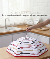 Outil de spécialité de couverture anti-poussière de légumes pliable d'isolation d'hiver de grand carré pour la table à manger à la maison