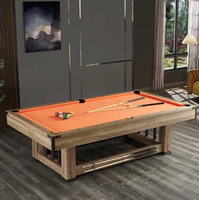 Table de billard de style américain pour usage domestique et commercial, plateau haute densité / marbre, aucun assemblage requis, multifonctionnelle 3-en-1