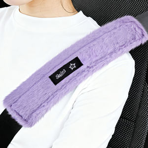 Custom Logo Plush Fabric <b>Car</b> Seat <b>Belt</b> Shoulder Pad Lint Material Soft Comfortable Protector Universal Fit Springseaon Brand - Product Image 1