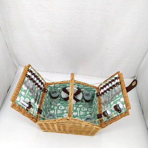 Hộp Đựng Bánh Mì Baguette Bằng Mây Cói Hình Vuông, Hộp Đựng Đồ Dã Ngoại Sang Trọng, Bộ Va Li Hamper, Giỏ Liễu Gai Lớn Có Nắp - Product Image 6