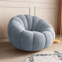 Canapé paresseux moderne en tissu, fauteuil individuel Tatami Pumpkin, populaire sur internet, pour petit appartement, chambre, balcon, fauteuil inclinable de loisirs