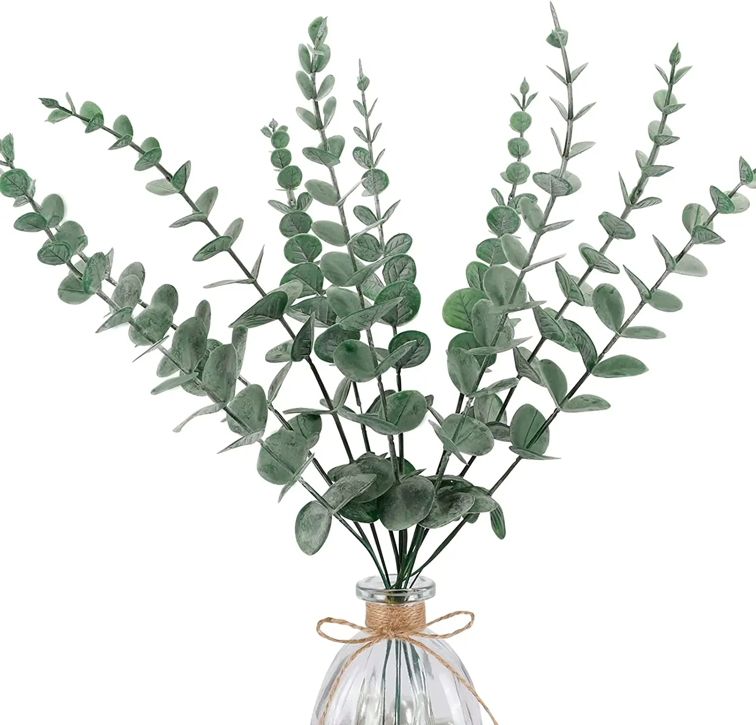 Artificial Eucalyptus Leaves Stems Real Grey Green Touch Branches for Home Office Centerpiece Wedding Banquet Flower Arrangement