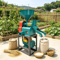 Mini moulin à riz électrique portable compact à moteur diesel pour le broyage des céréales