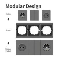 Prise murale de type 86, 10A, style européen, deux trous, norme française, prise russe, style allemand, avec prise USB Type-C