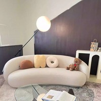 Canapé sectionnel double moderne nordique 2024, lit de célébrité internet pour salon, avec ensemble en velours de laine d'agneau