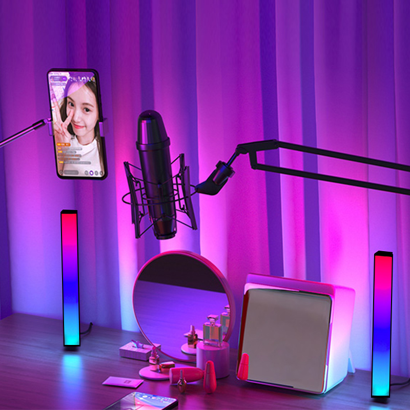 Tcwin Rhythm Ambient Light APP Control RGB Music Level Indicator Without Battery 18 Preset Modes Sound Pickup