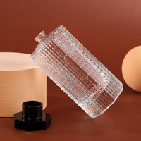 Flacon en verre transparent de luxe de 150 ml, forme unique, étanche, avec bouchon vaporisateur pour parfum, huile essentielle, cosmétique