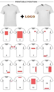 Vente en gros t-shirt blanc pour hommes de diverses couleurs pour l'impression par sublimation t-shirt personnalisé par sublimation